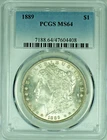 1889 Morgan Silver Dollar PCGS MS 64 47