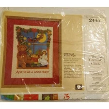 Creative Circle Kit #2445 To All a Good Night Full Color Heat Transfer 14Ct NEW