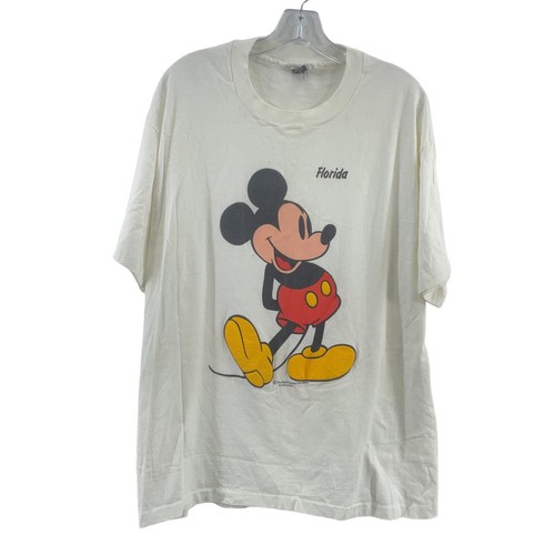Sherry's Best Vintage Mickey Mouse Florida weißes T-Shirt Herren Größe XL gebraucht