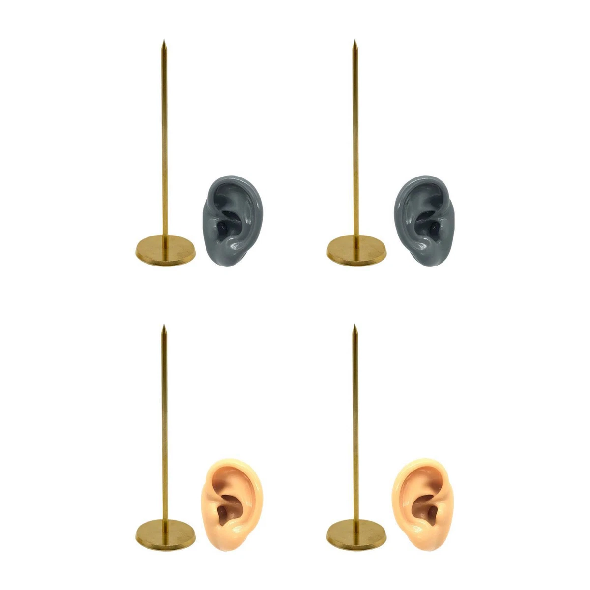 Earring Display Stand Ear Shaped Stud Holder Round Base Party Tabletop
