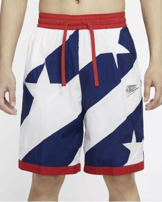 NWT Men's Nike Dri-Fit Throwback Shorts Red White Blue L, XL, 3XL MSRP $50 | eBay