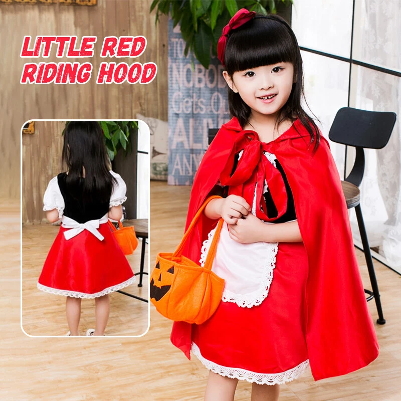Girl's Fairy Tale Halloween Little Red Riding Hood Performance Costume Cosplay - Image 2 of 4