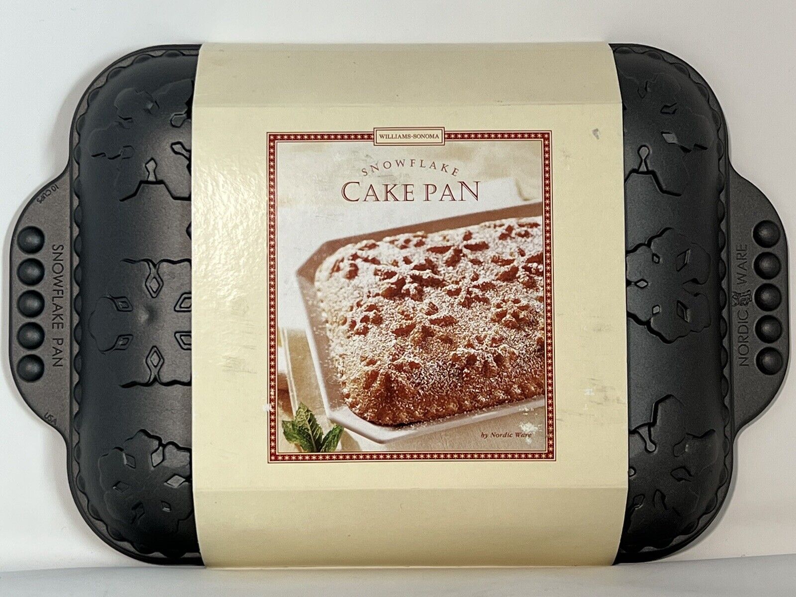 Williams Sonoma Snowflake Cake Pan Made by Nordic Ware Cast Aluminum W/  Recipe