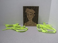Brooks Shoe Laces Neon Yellow Flat 46" Long Shoelaces One Pair
