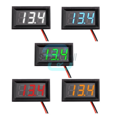 4.5-30V 0.56'' 3 Digit Mini LED Digital Voltmeter Voltage Tester Gauge Waterproof