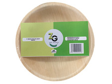 25 pack 7" (18cm) Disposable Palm Leaf Plates Bowl Eco Friendly Compostable