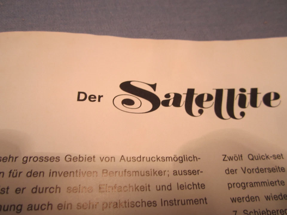 MOOG SYNTHESIZER PROSPEKT BROCHURE 1973 THOMAS ORGEL ORIGINAL KEYBORD - Bild 4 von 4