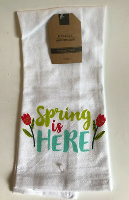 NEW ~ MABELLE HOME COLLECTION ~ ''SPRING IS HERE'' ~ KITCHEN TOWEL ~ 15 x 25