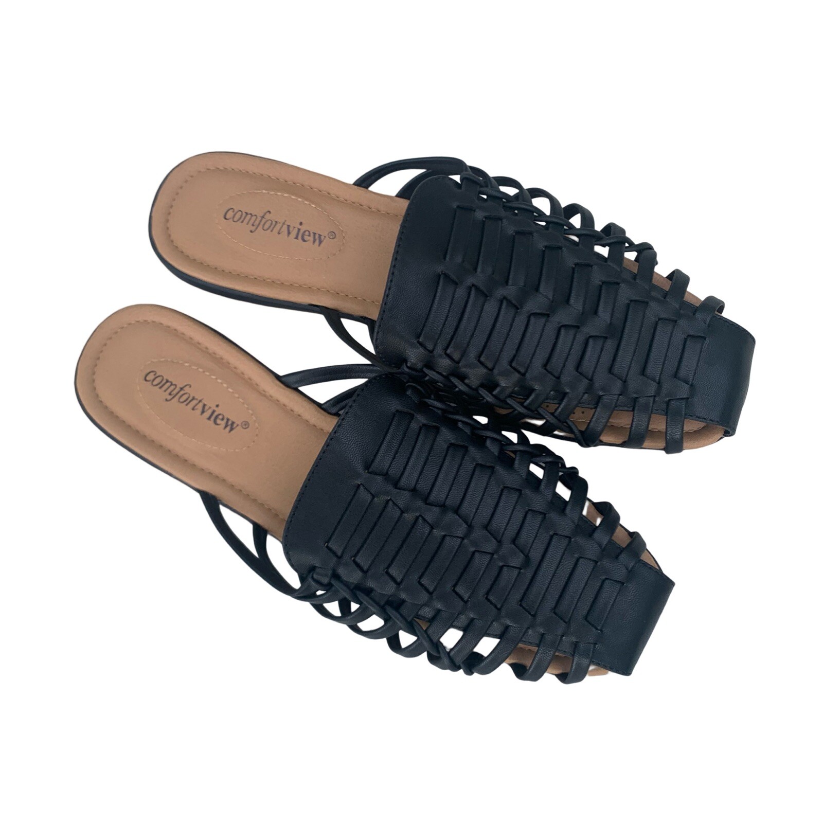 APL Sandalo donna nero Mule Slide Scarpa Comfortview "The Wendy" taglia 9