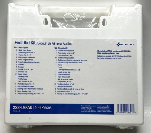 First Aid Only 223-U/FAO First Aid Kit - NEW - Bild 2 von 2