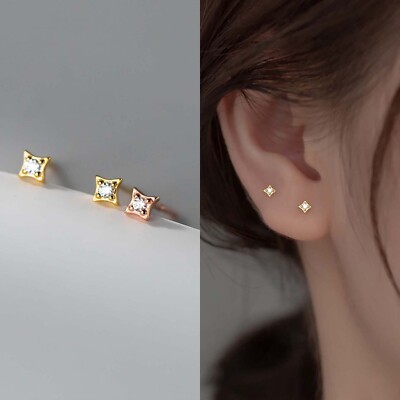 Tiny Star Stud Earrings Mini Star Cartilage Tragus Earrings Studs Fine Jewelry