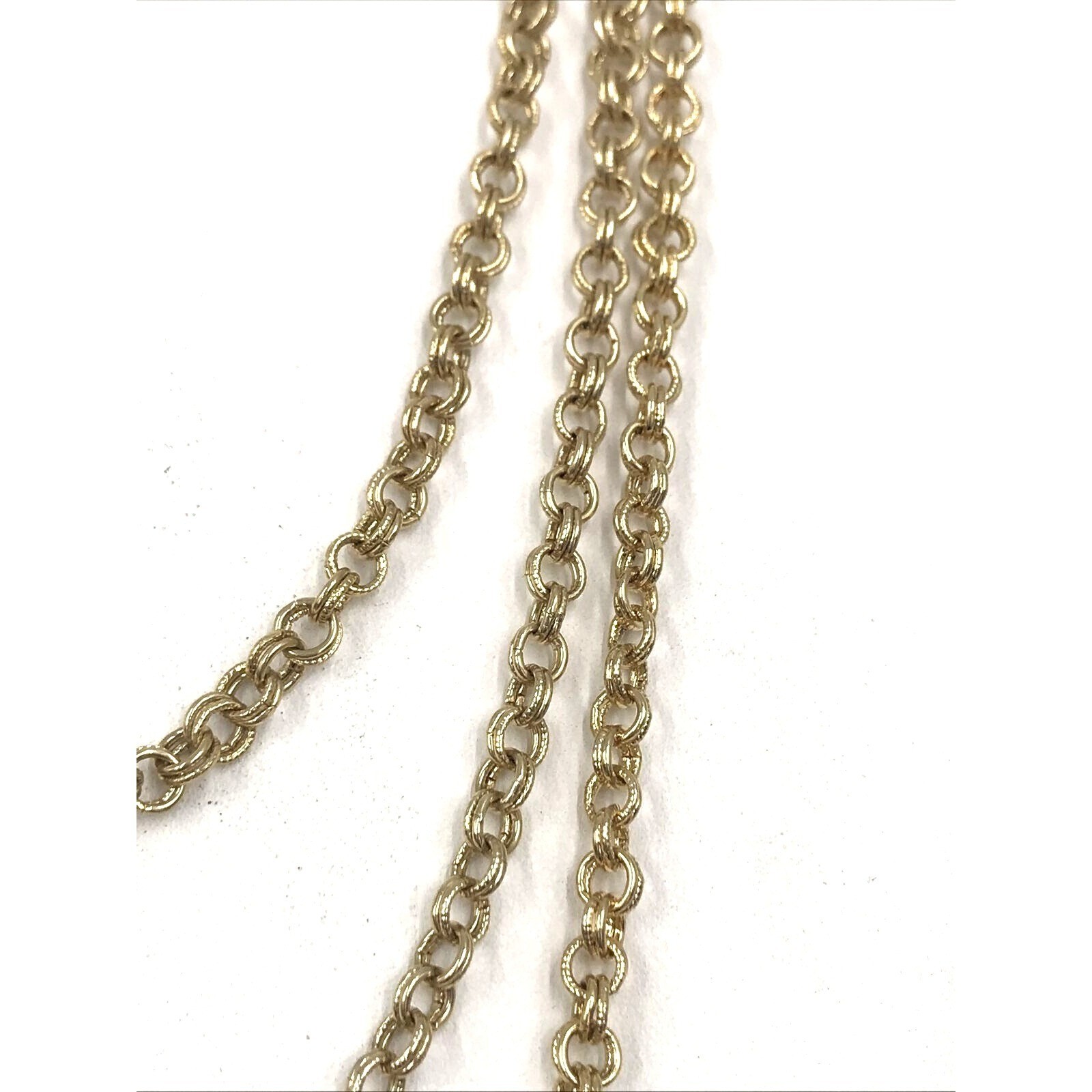 Multi Strand Long Statement Gold Tone Stunning Lo… - image 3