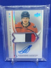 2020-21 UD Rookie Auto Patch Auto Alexander Alexeyev /249 Washington Capitals 