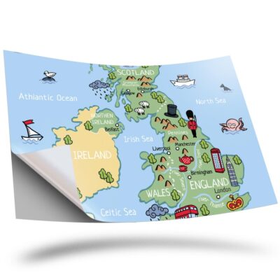 1 x Vinyl Sticker A2 - Cute UK Map Britain United Kingdom #24352 | eBay UK