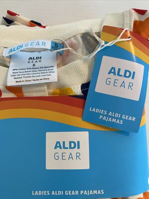 ALDI GEAR Pajamas Set Womens Ladies S Fall 2023 Multi Color Heart