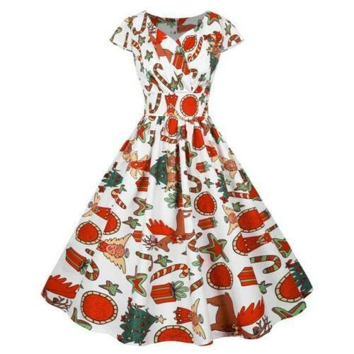 Christmas Cotton Dresses for Women