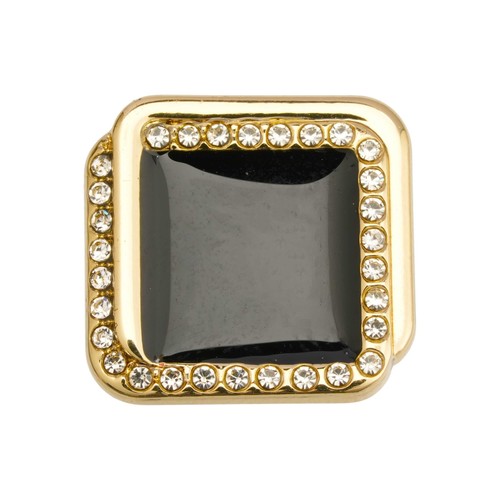 5pcs Square Gold Button with Rhinestones Fashion DIY Craft Decorative Accessory - Picture 5 of 5
