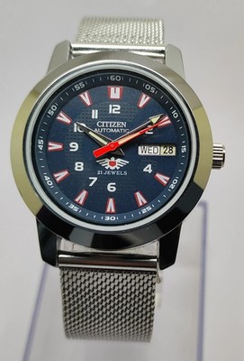 Vintage Citizen Automatic Men's 21 Jewels Blue dial Japan Made Wrist watch