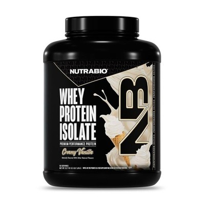 Whey Protein Isolate Powder 25g 50 Servings Creamy Vanilla NutraBio Complete