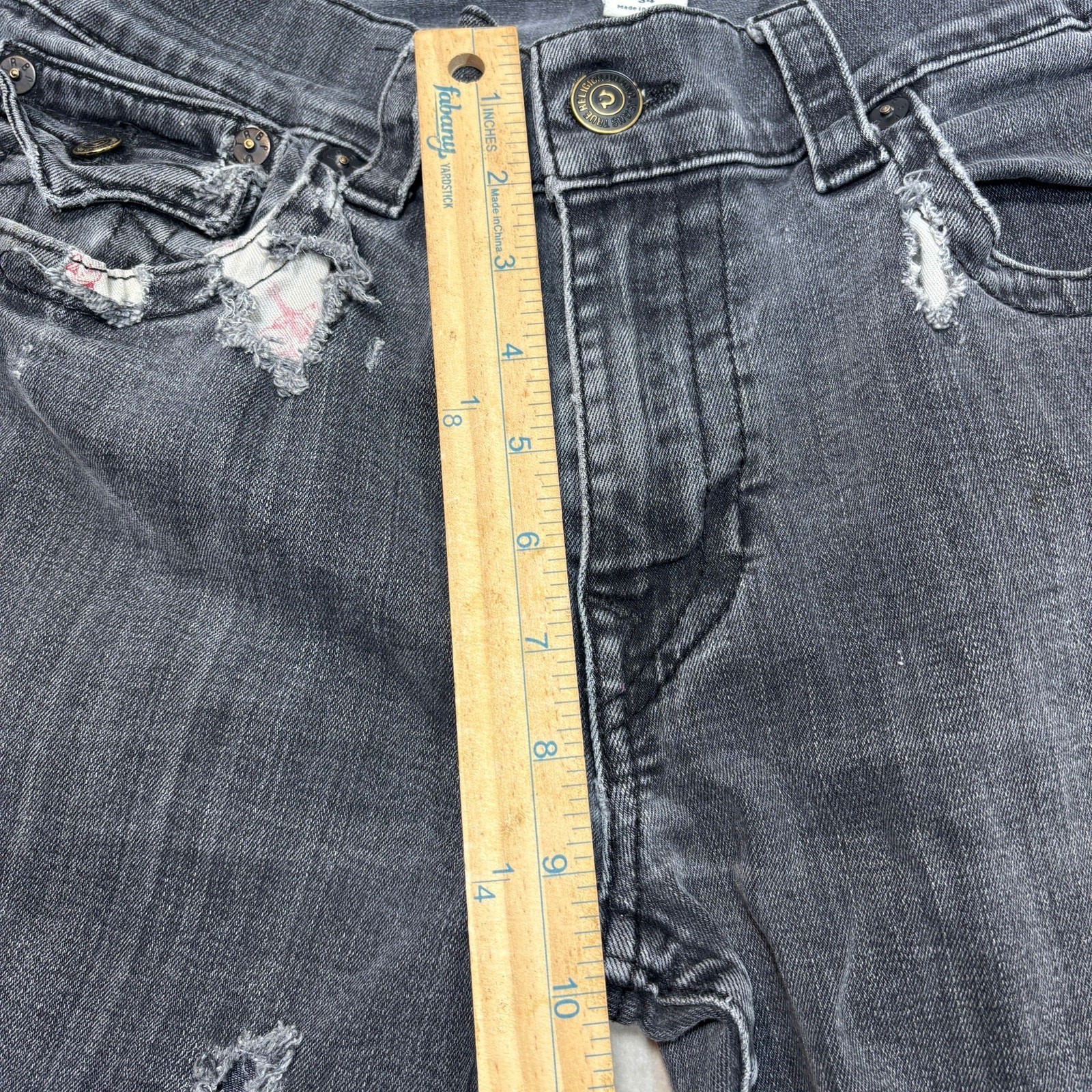 True Religion Rocco Jeans Men's 34x30 Distressed Relaxed Skinny Denim thumbnail 6