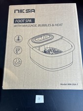 Niksa Foot Spa Bath Massager w/ Heat Vibration Red Light Massage Roller Pedicure