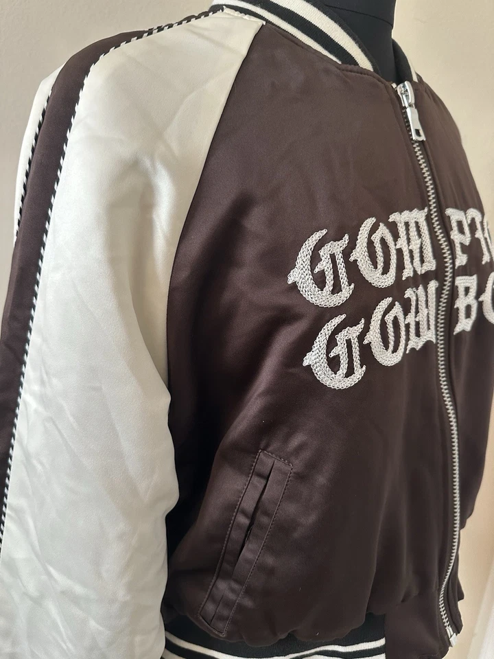 Compton Cowboys Forever 21 collab Varsity Leaterman Bomber Western Rodeo sz L - Image 3 of 4