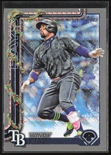 2025 Topps Holiday Yandy Diaz Silver Glitter Tampa Bay Rays #H20