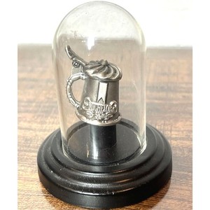 Nicholas Gish Pewter Thimble Michelob Beer Stein Opening Lid Display Dome Signed