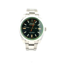 Rolex Milgauss 116400GV 40mm Black Dial Green Crystal Oyster Full Links