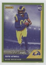 2021 Panini NFL Sticker & Card Collection Yellow /175 Tutu Atwell Rookie RC 18a2. rookie card picture