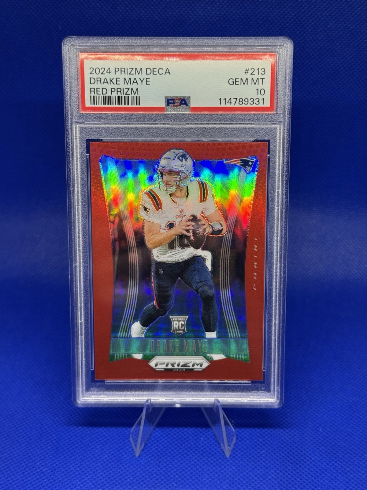 2024 Prizm Deca Drake Maye Rookie - Red  /199 - PSA 10 Gem Mint - PATRIOTS