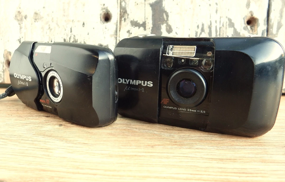 The Olympus Mju-II Limited features a slick burgundy paint job