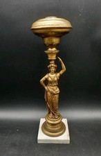 Antique Cornelius Solar Astral Lady Lamp Base W/Converted Oil Font Not Drilled 