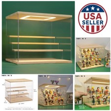 4-Tier Clear Acrylic Display Stand with LED Light - Perfect for Collectibles