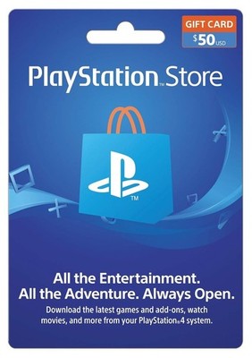 PlayStation 50 dollar live card for the Playstation Network