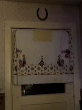 Simtex Vintage Cotton Rooster Tablecloth Farmhouse 60sAtomic minor blemishes 