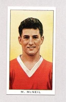 M McNeil Middlesbrough Kellogg s International Soccer Stars Card No.8 c1961