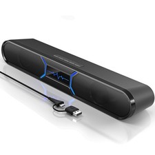 Computer Speakers for Desktop PC, Bluetooth PC Soundbar with Dual Bass Reflex...