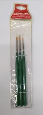 Model Expo Tools YNB104 Paintbrush 2 Rounds 1 Flat (Set of 3)m6501