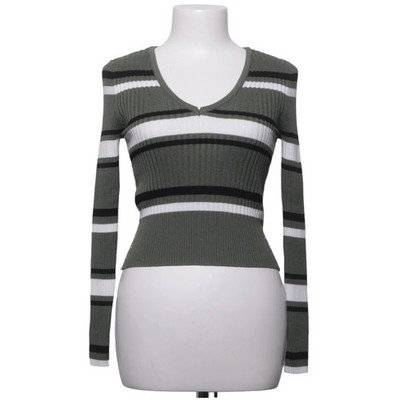 No Boundaries, Strickpullover, Größe: M, Grün/Weiß/Schwarz #CWy