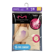 Maidenform Flexees Women's Firm Control Booty Lift Shorty Shapewear Sz M Skin