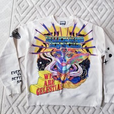 BILLIONAIRE BOYS Club BBC Crewneck CELESTIAL Crew Ivory Sweatshirt Men Size 2XL
