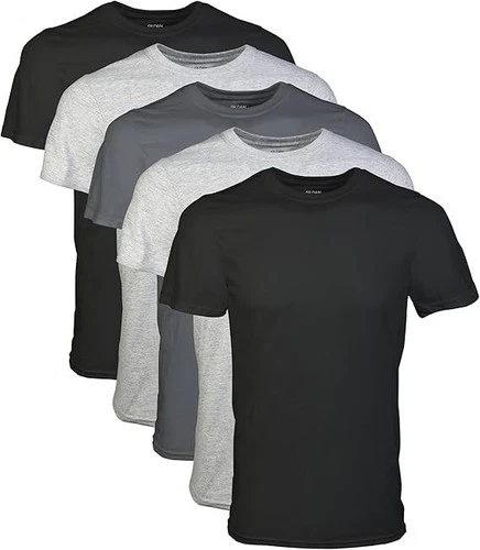 5 Playeras De Manga Corta Para Hombres Con Cuello Redondo Algodon - product listing photo