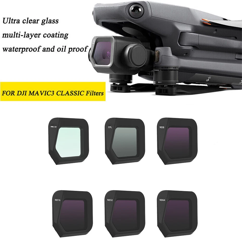 Lightweight UV CPL ND8 ND16 ND32 ND64 Lens Filter For DJI Mavic 3 Classic Drone - Image 2 of 4