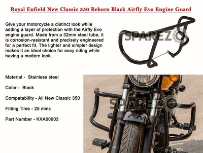 Original Royal Enfield New Classic Reborn 350 ''Airfly Evo Motorschutzbügel,...
