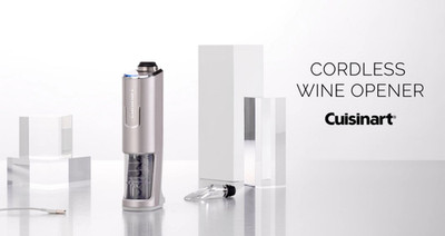 Cuisinart Akku Weinöffner mit Vakuumierer Korkenzieher Flaschenöffner 8 Stunden