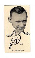  Scottish Footballers Soccer Cigarette Card 1938 #12 Andy Anderson Hearts