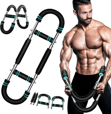 BURHAN'S ECOM Saker Twister Arm Trainer, 40-100Lb Adjustable Power Twister Bar, Chest Shoulder