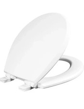 Mayfair by Bemis 847SLOW 000 Round Enameled Wood Toilet Seat, White, Slow Close