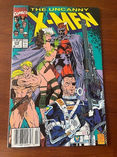 UNCANNY X-MEN # 274 NM NEWSSTAND 1ST ROGUE IN SAVAGE LAND JIM LEE MARVEL 1991